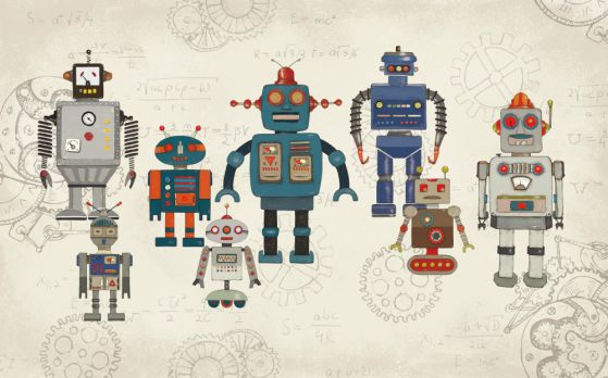 Fototapeta Roboty w pokoju dziecinnym
