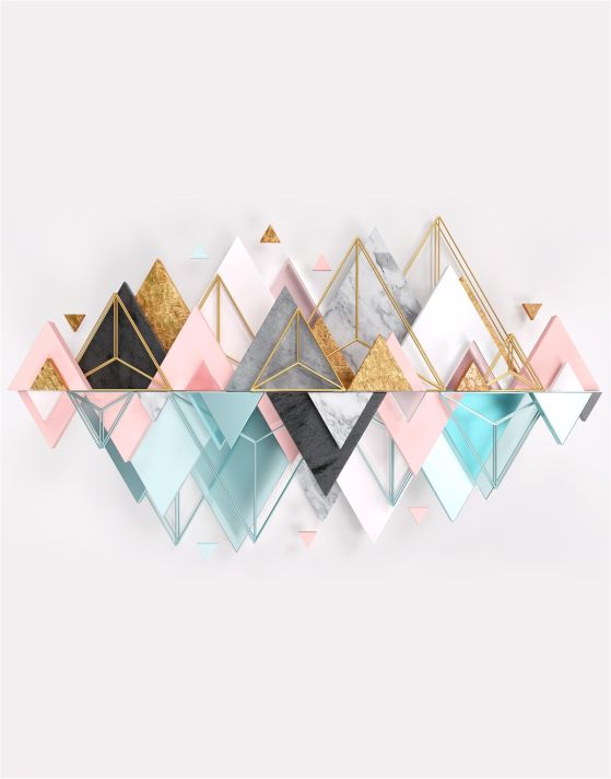 Fototapeta streszczenie las iglasty w trójkątach
