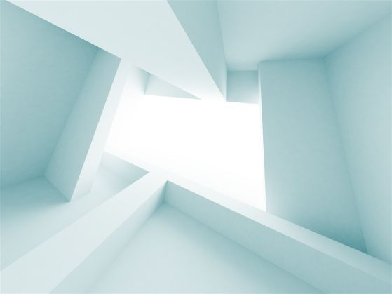 Fototapeta abstrakcyjne kształty geometryczne w oddali
