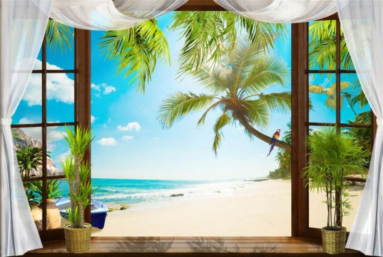 Fototapeta wyjście z domu na piaszczystą plażę