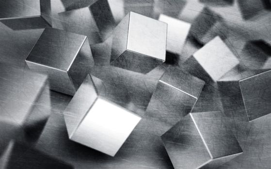Fototapeta Stalowe metalowe kostki