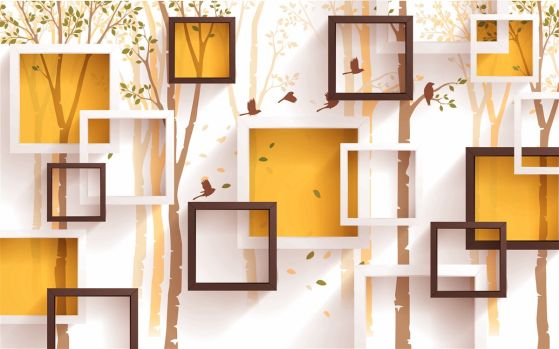 Fototapeta Abstrakcja i geometria jesieni