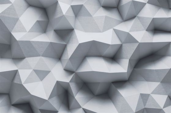 Fototapeta Obszerna szara ściana w geometrii