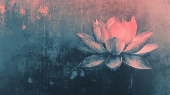 Fototapeta Sleep Lotus na nocnej wodzie