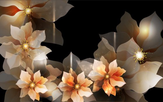 Fototapeta magia pięknych kwiatów