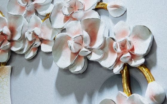 Fototapeta podniesione gałęzie białej orchidei