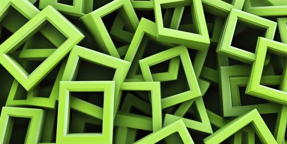 Fototapeta Jasne -green ramy prostokątne