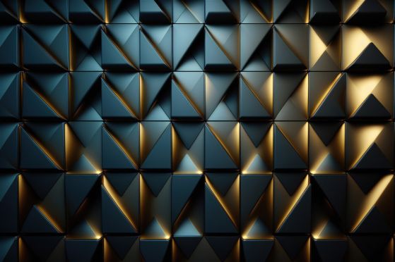 Fototapeta Niebiesko-żółte kształty geometryczne