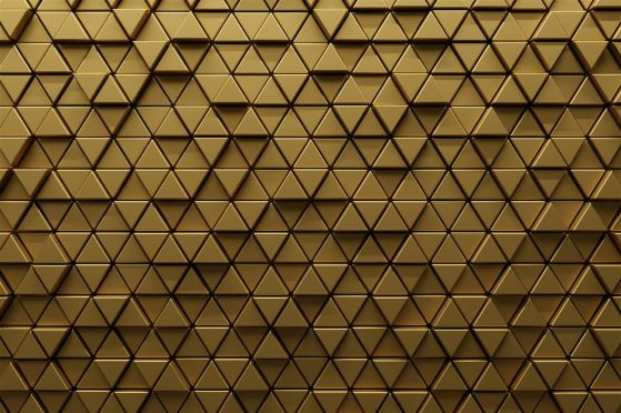 Fototapeta Golden Triangles 3d