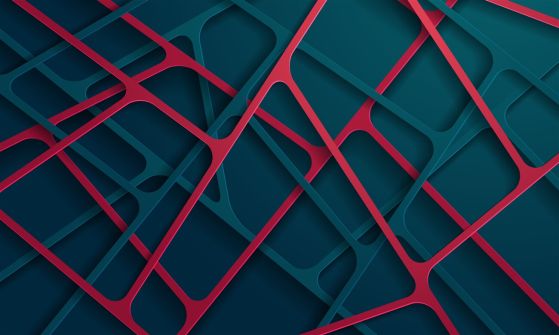 Fototapeta Czerwony i Blue Spider Web
