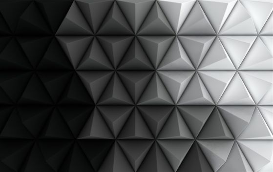 Fototapeta Gradient od czarnego na biały w trójkątach
