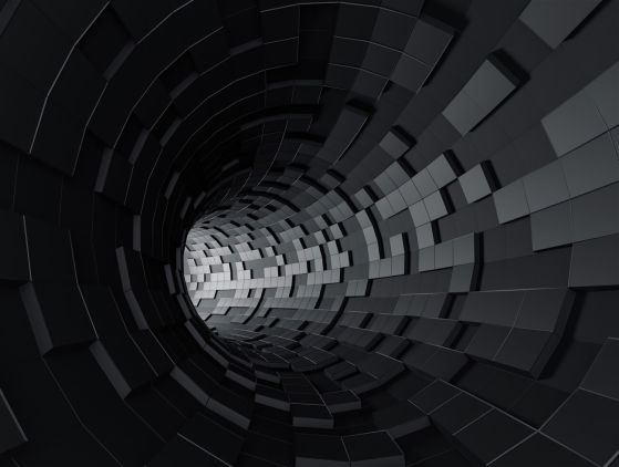 Fototapeta Tunel wykonany z ciemnych postaci