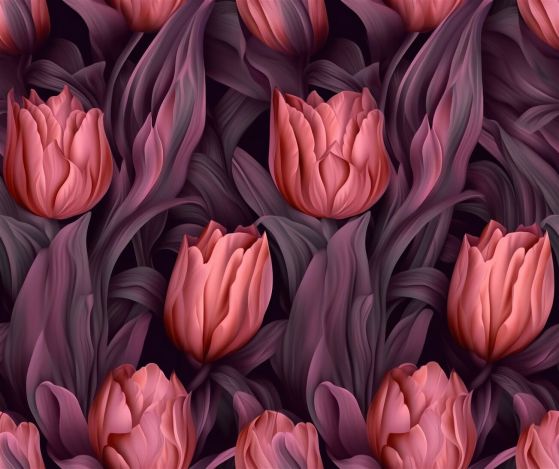 Fototapeta Śpiące tulipany w terenie