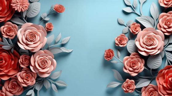 Fototapeta Obszerne jasne kwiaty 3D