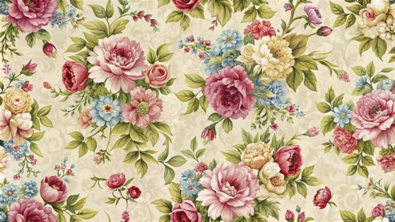 Fototapeta Bouquets of Spring Flowers Ornament