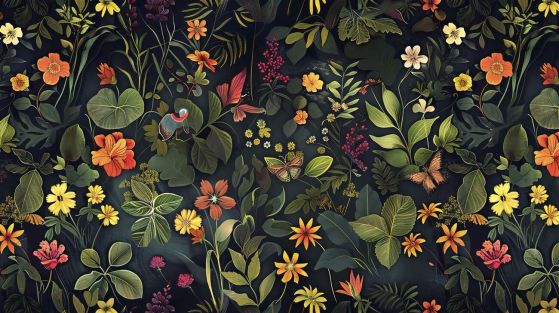 Fototapeta Blooming Night Jungle