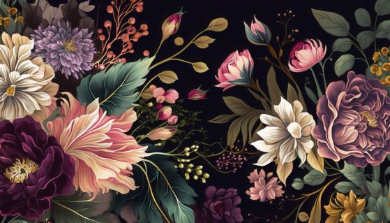 Fototapeta Summer Flowers Bush jasny