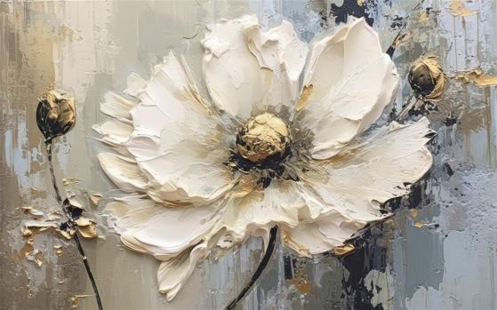 Fototapeta Obszerny 3D White Poppy
