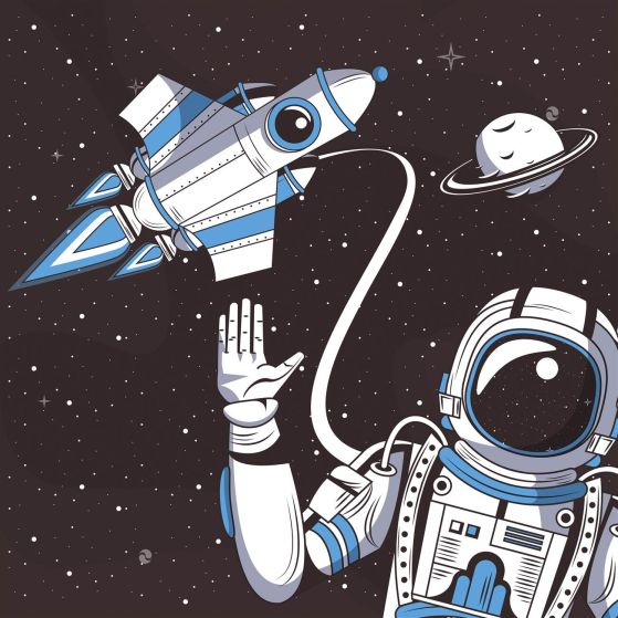 Fototapeta Astronauta i przestrzeń