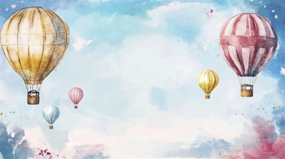 Fototapeta Balony wisi na niebie