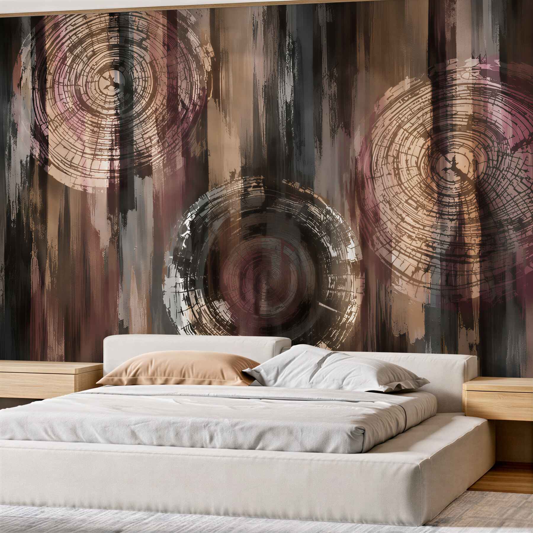Fototapeta słoje drewna beżowe minimalistyczne do nowoczesnego wnętrza?v2345