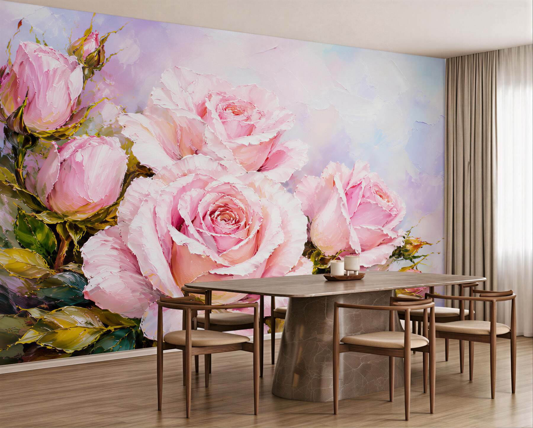 Fototapeta pastelowe róże pudrowy róż na jasnym romantycznym tle?v2345