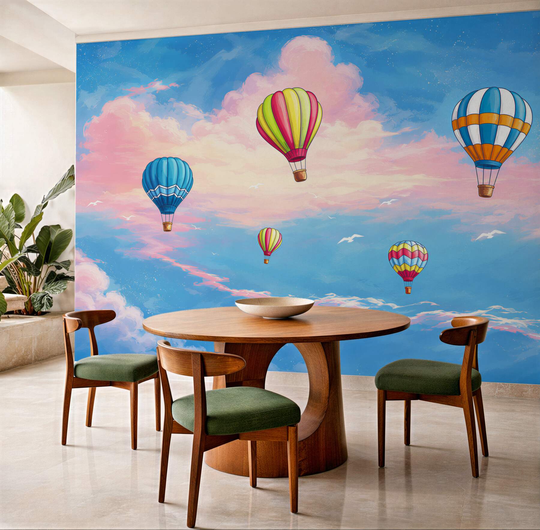 Fototapeta balony na gorące powietrze nad morzem o wschodzie słońca?v2345