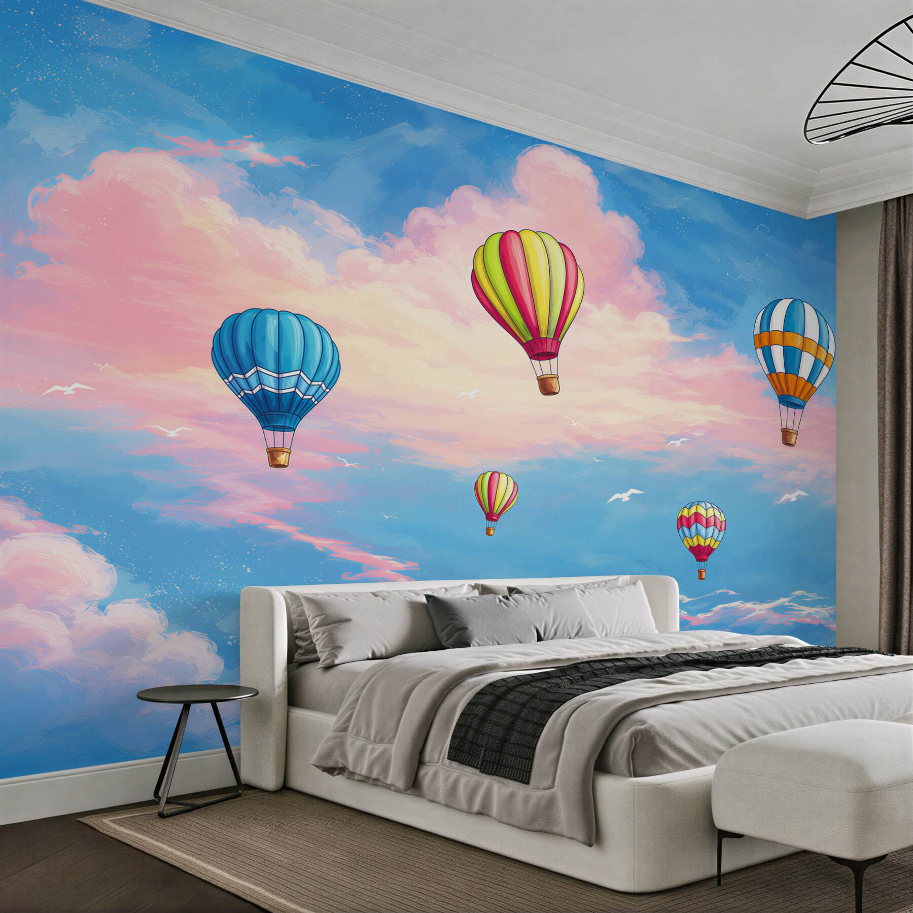 Fototapeta balony na gorące powietrze nad morzem o wschodzie słońca?v2345