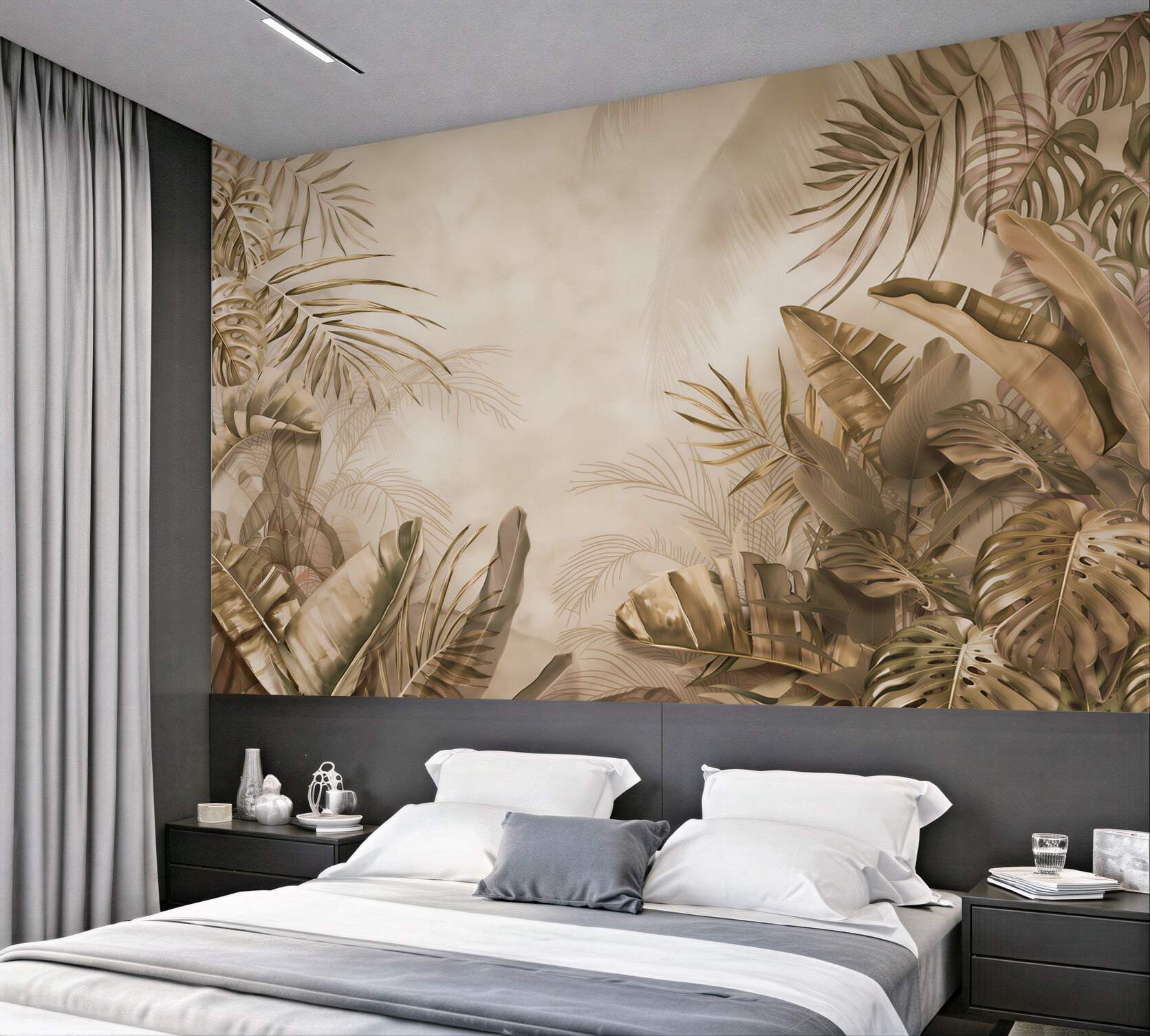 Fototapeta palma i monstera w dżungli?v2345