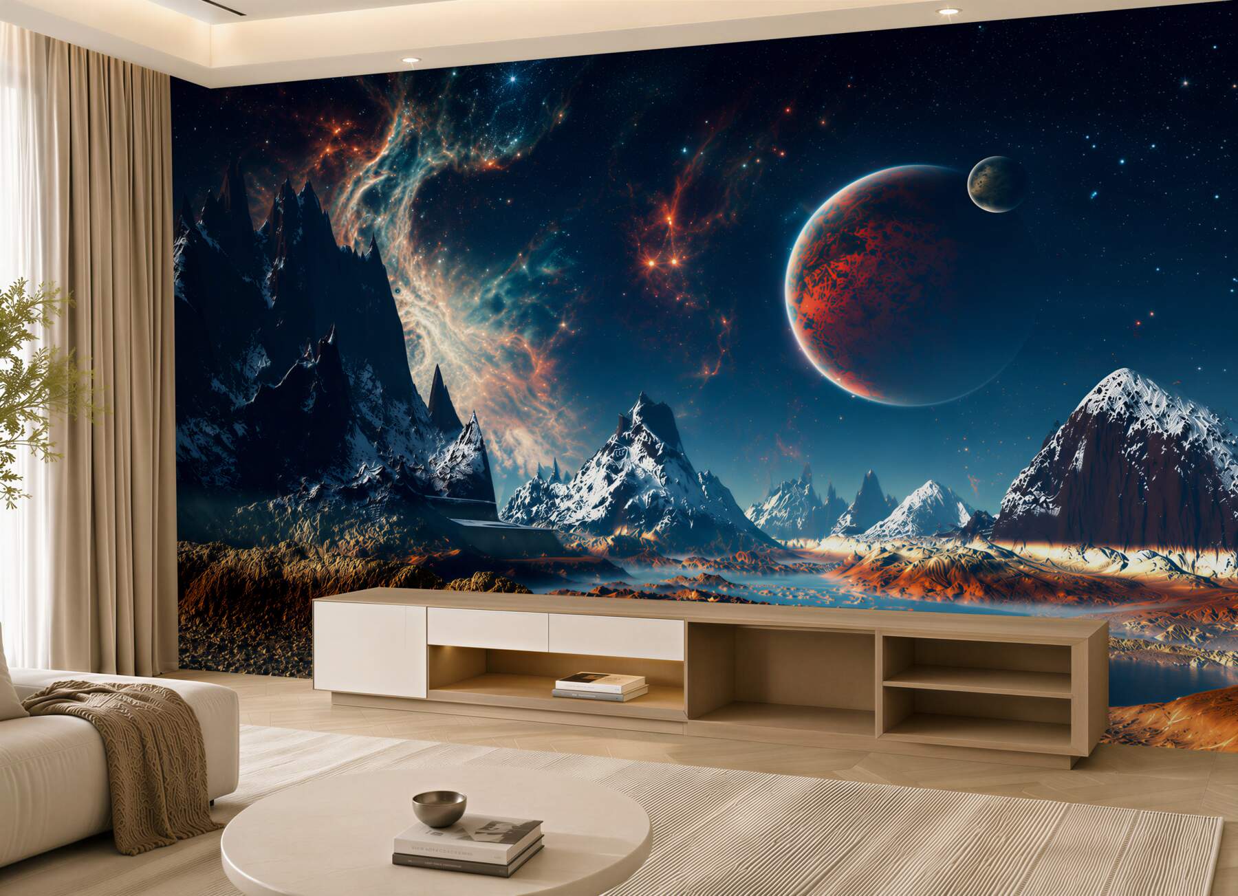 Fototapeta powierzchni planety science fiction?v2345