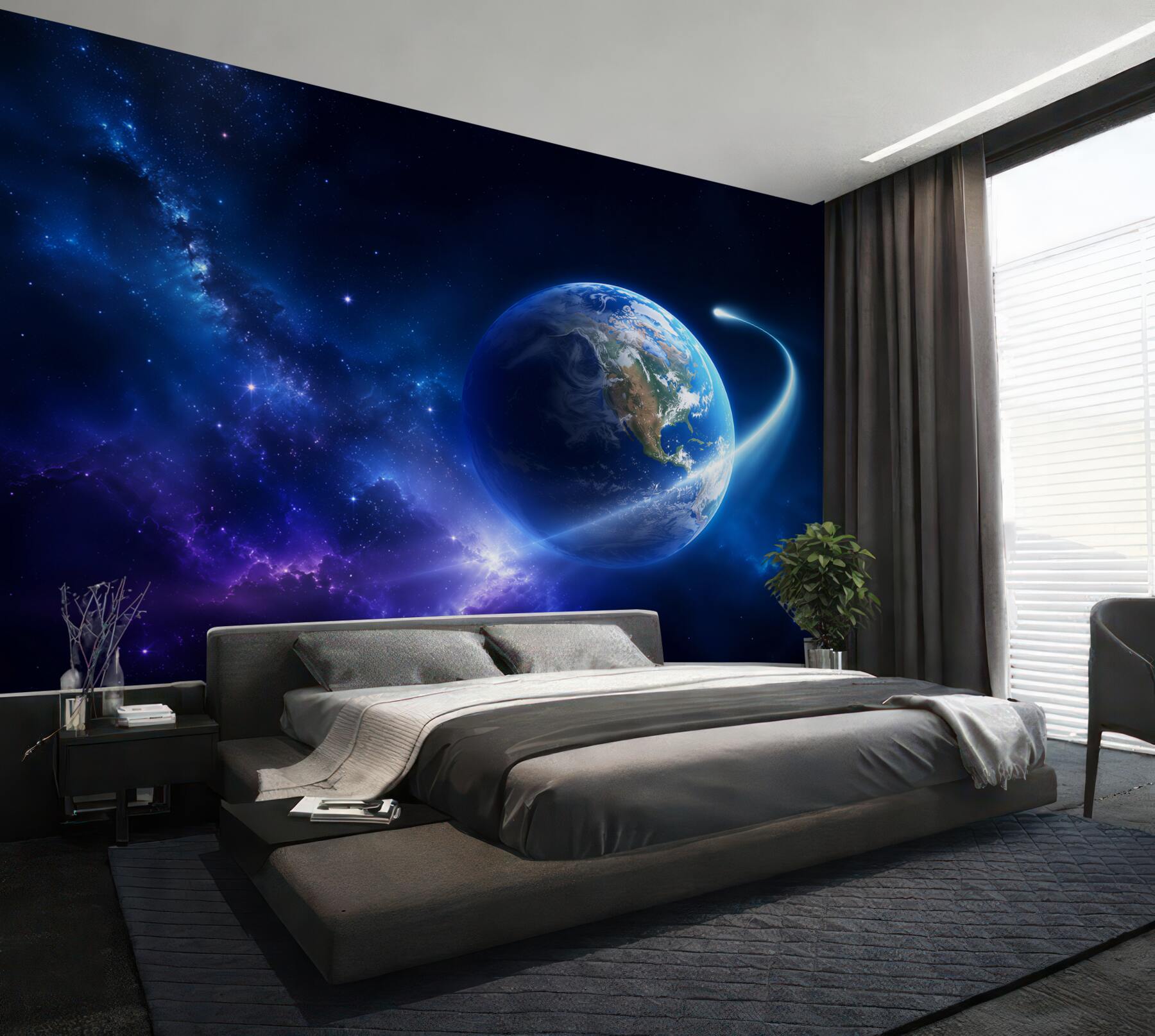 Fototapeta planeta Ziemia w nieskończonej przestrzeni?v2345