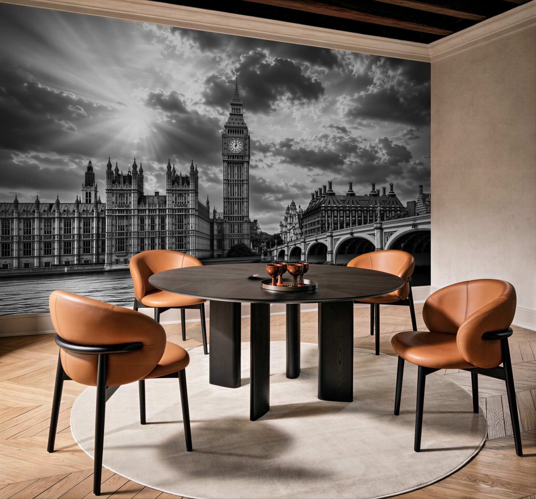 Fototapeta Big Ben czarno-biały Londyn?v2345