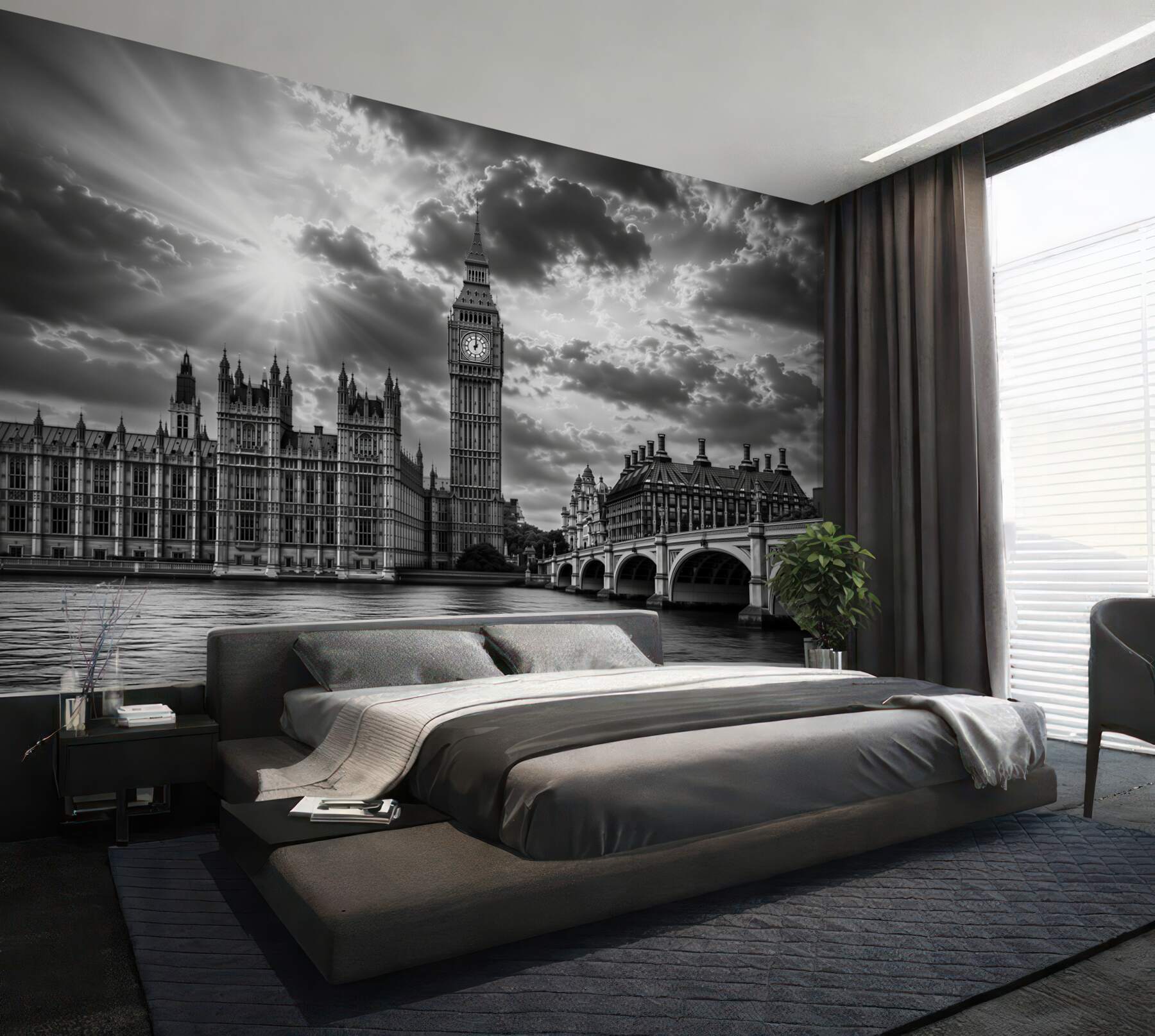 Fototapeta Big Ben czarno-biały Londyn?v2345