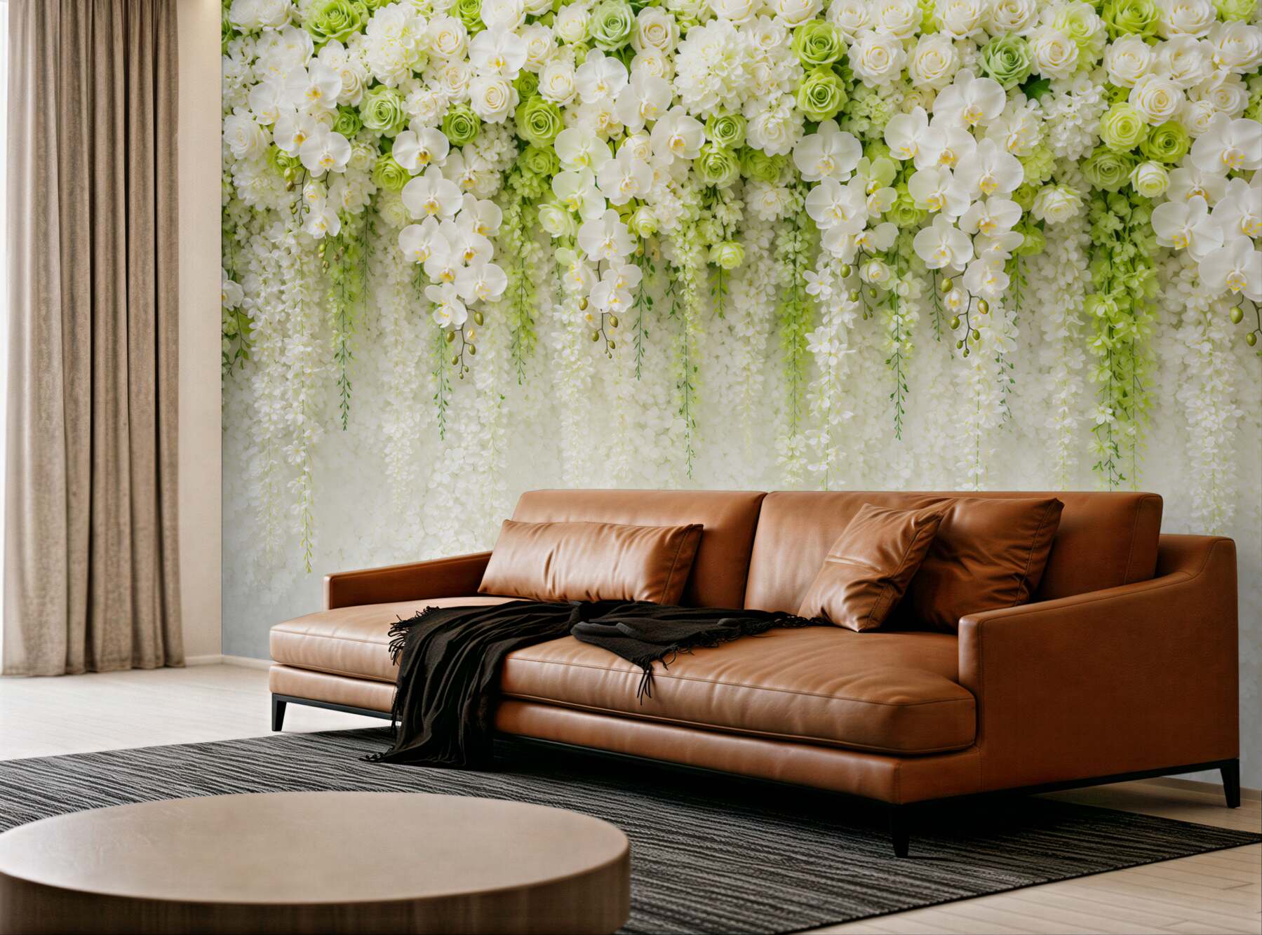 Fototapeta białe gałęzie orchidei i różne róże?v2345
