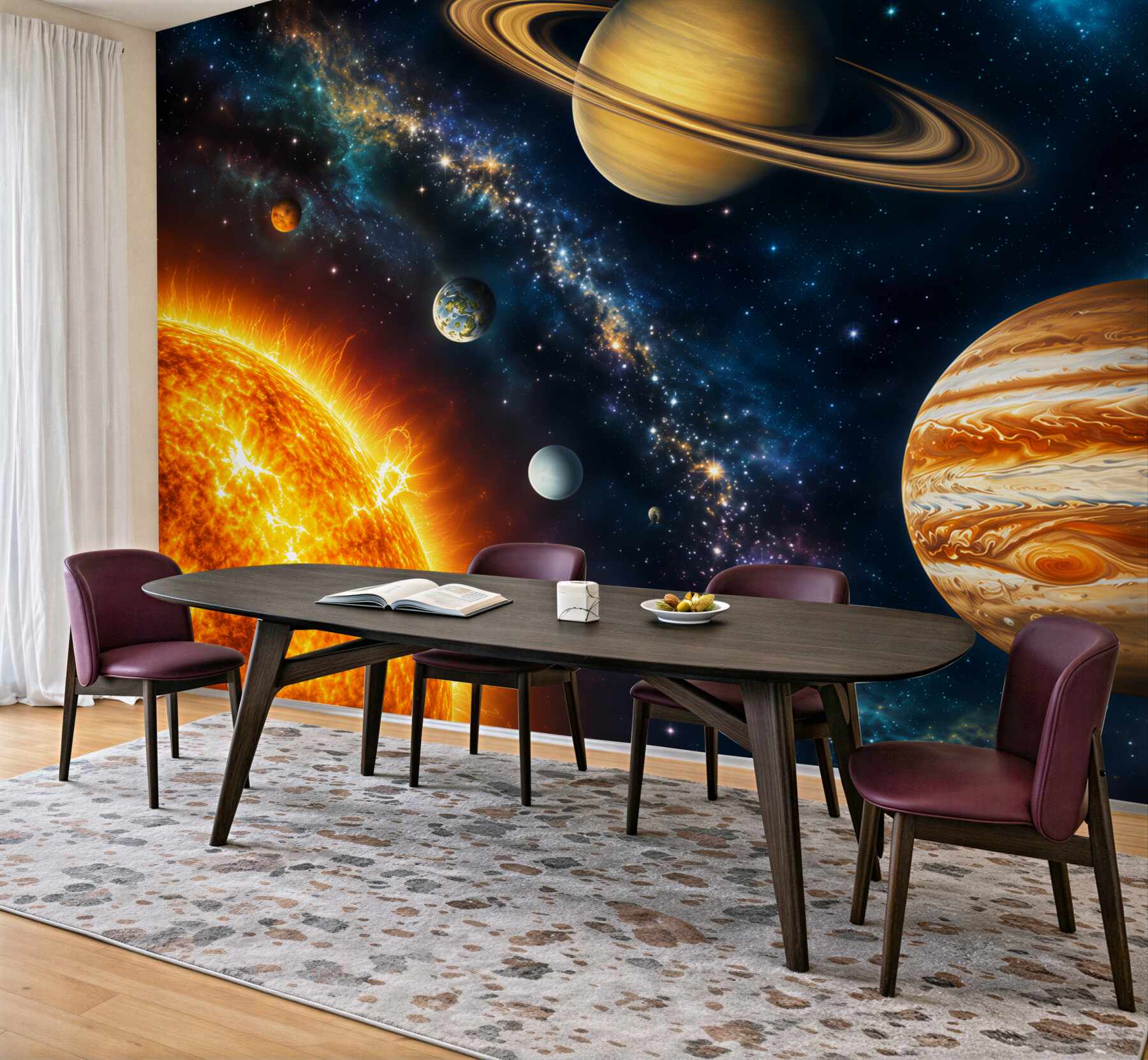 Fototapeta rozmiary planet i słońca?v2345
