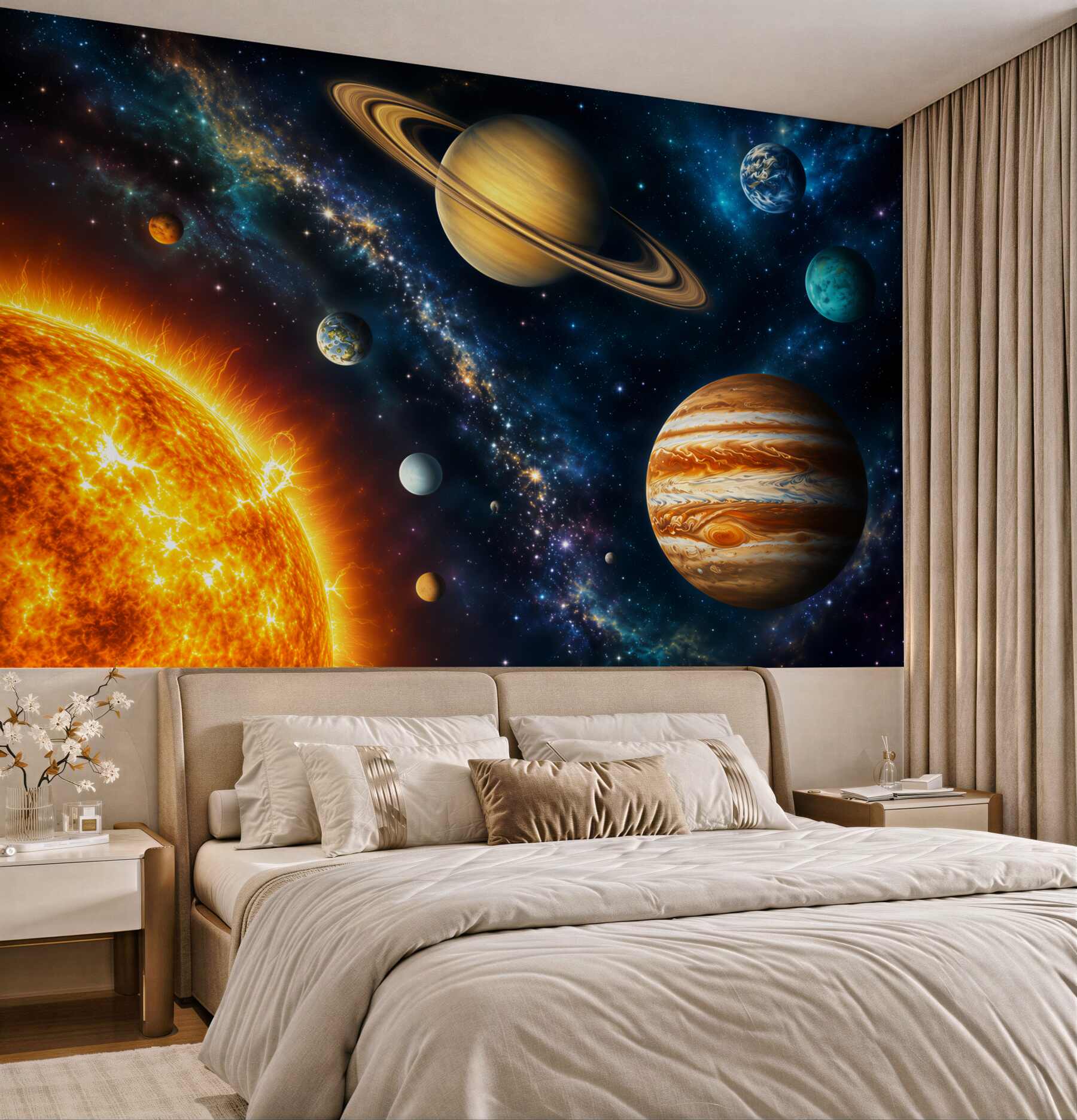 Fototapeta rozmiary planet i słońca?v2345