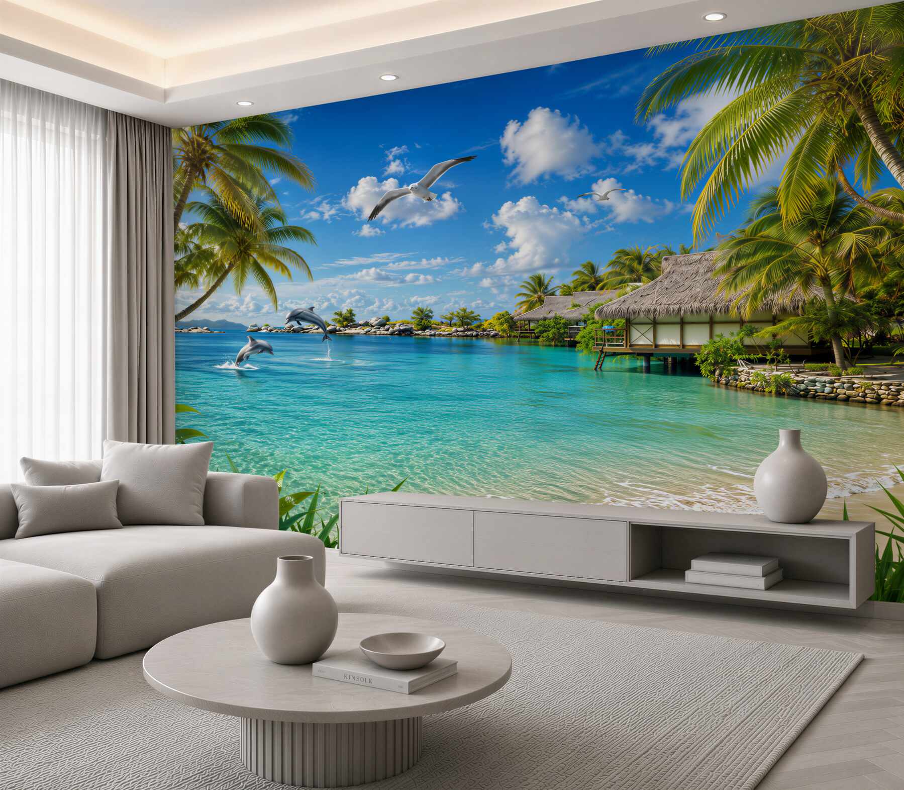 Fototapeta letni bungalow na plaży?v2345
