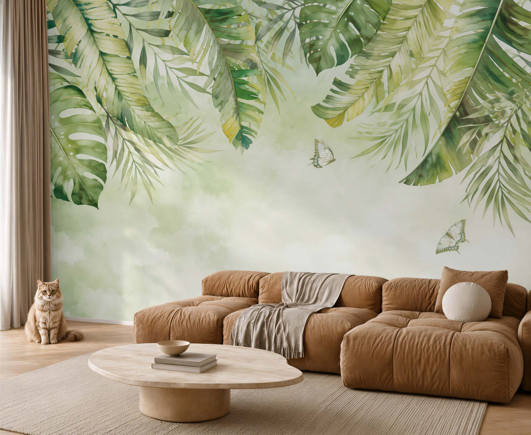 Fototapeta motyle wśród zieleni palm?v2345