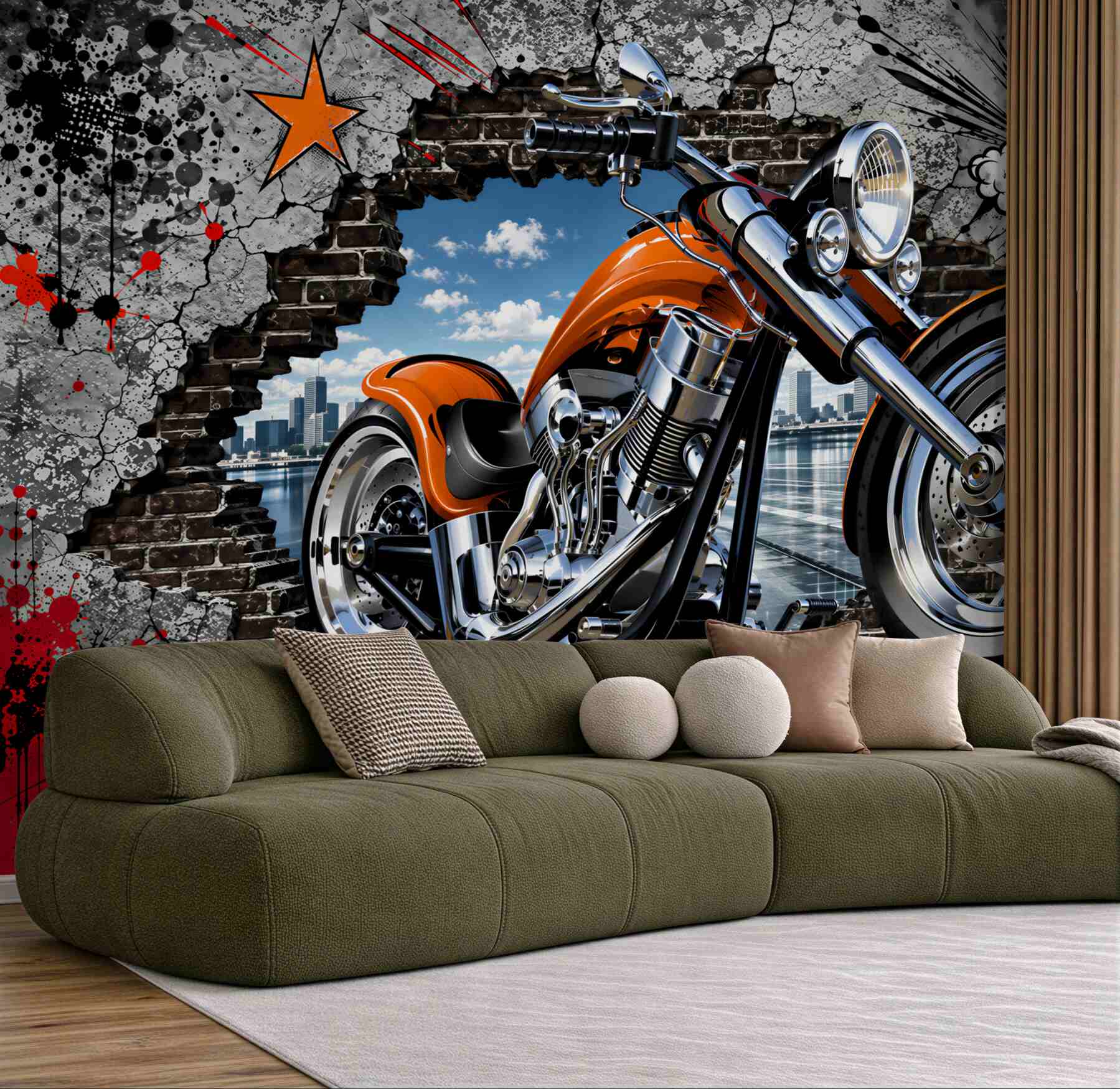 Fototapeta graffiti na motocyklu?v2345