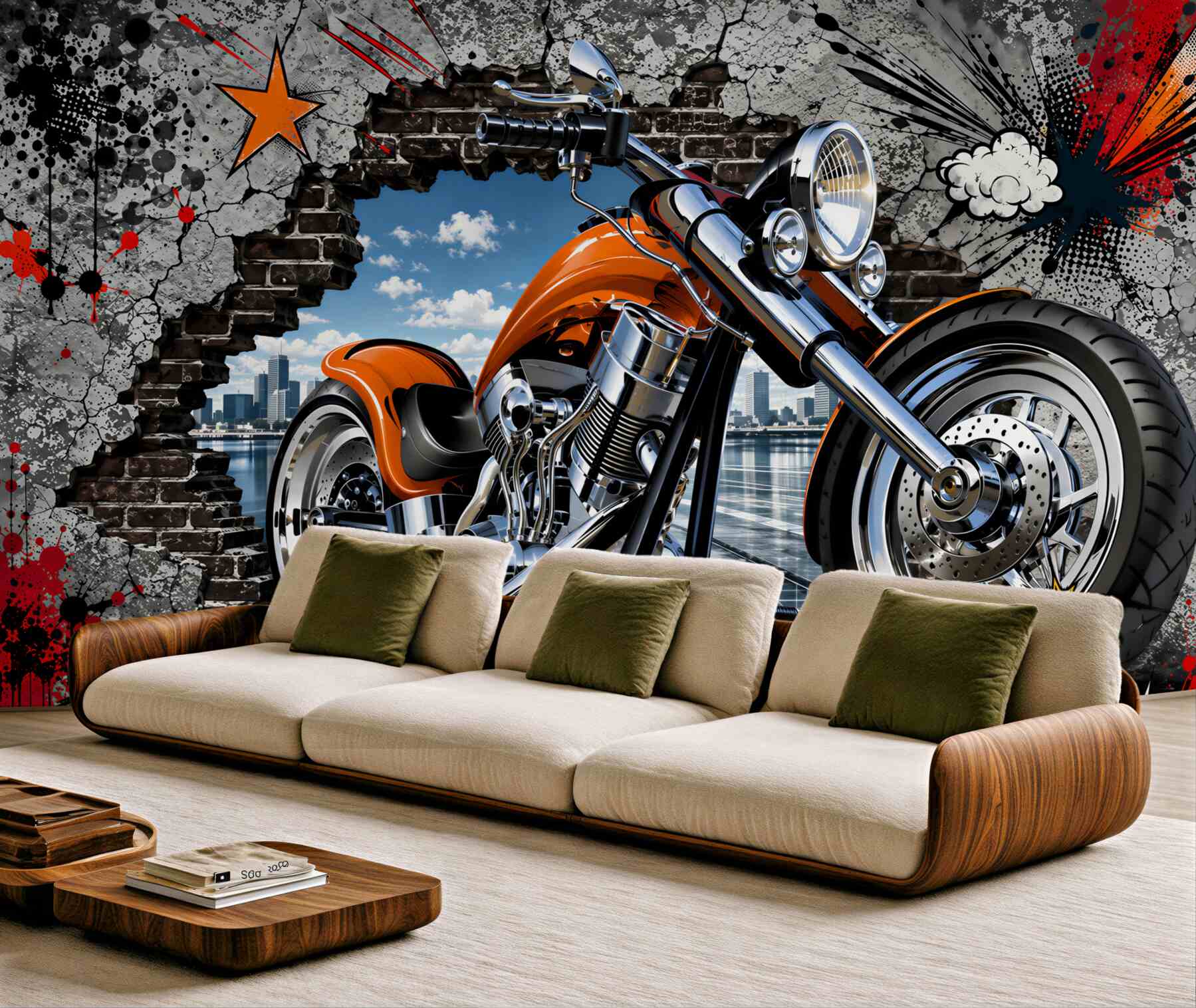 Fototapeta graffiti na motocyklu?v2345