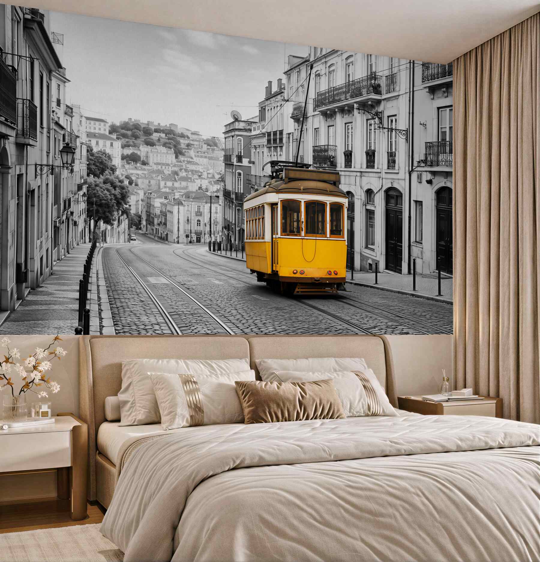 Fototapeta żółty tramwaj na zboczach San Francisco?v2345