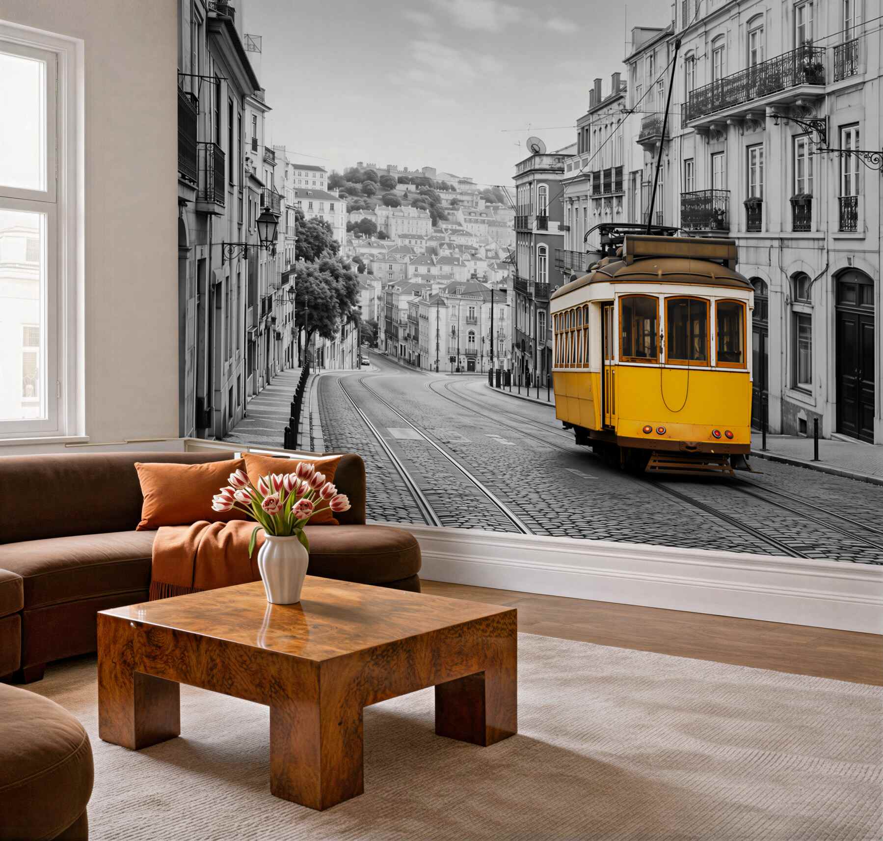 Fototapeta żółty tramwaj na zboczach San Francisco?v2345