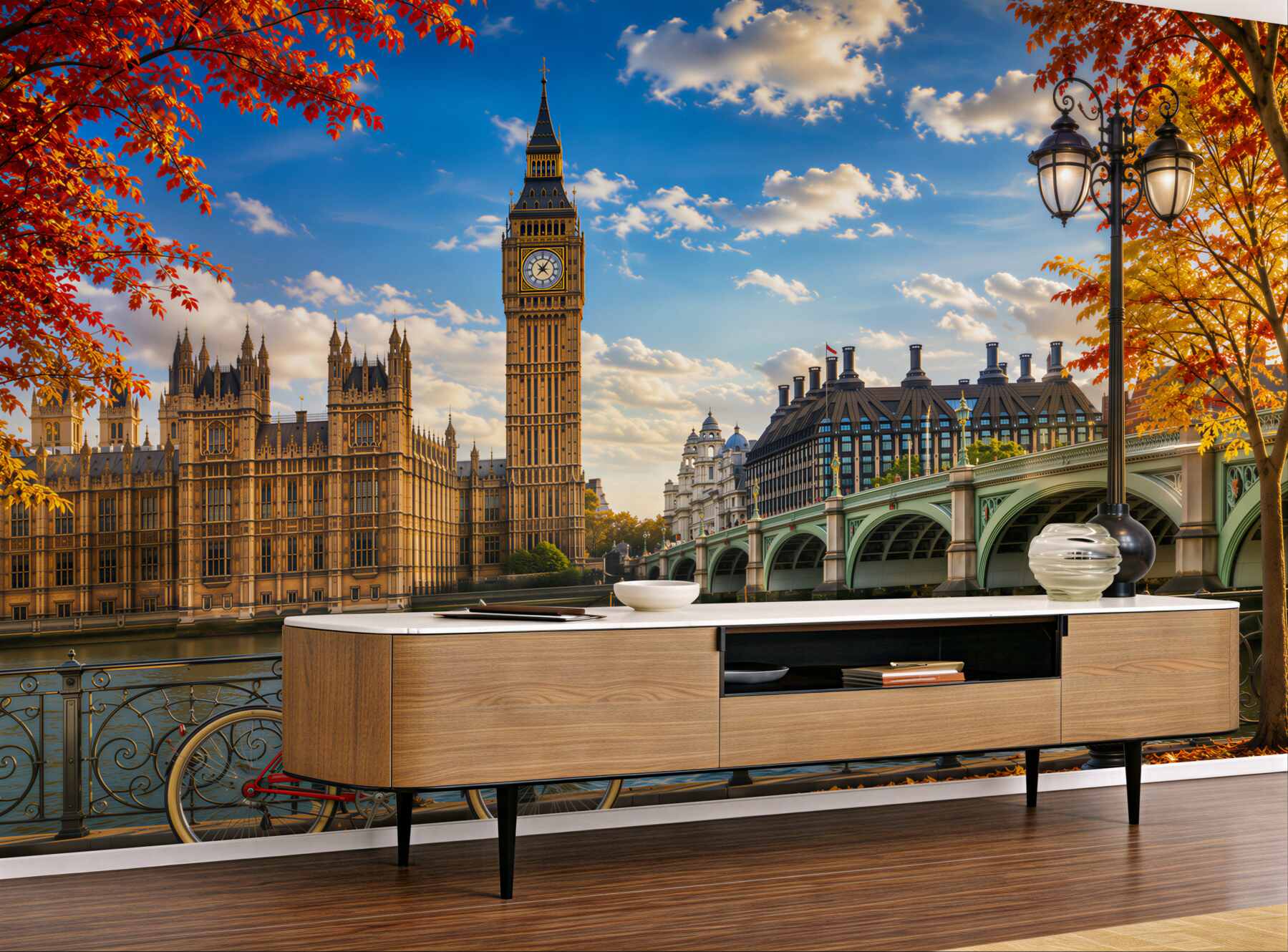 Fototapeta Most Tamizy i Big Ben jesienią?v2345