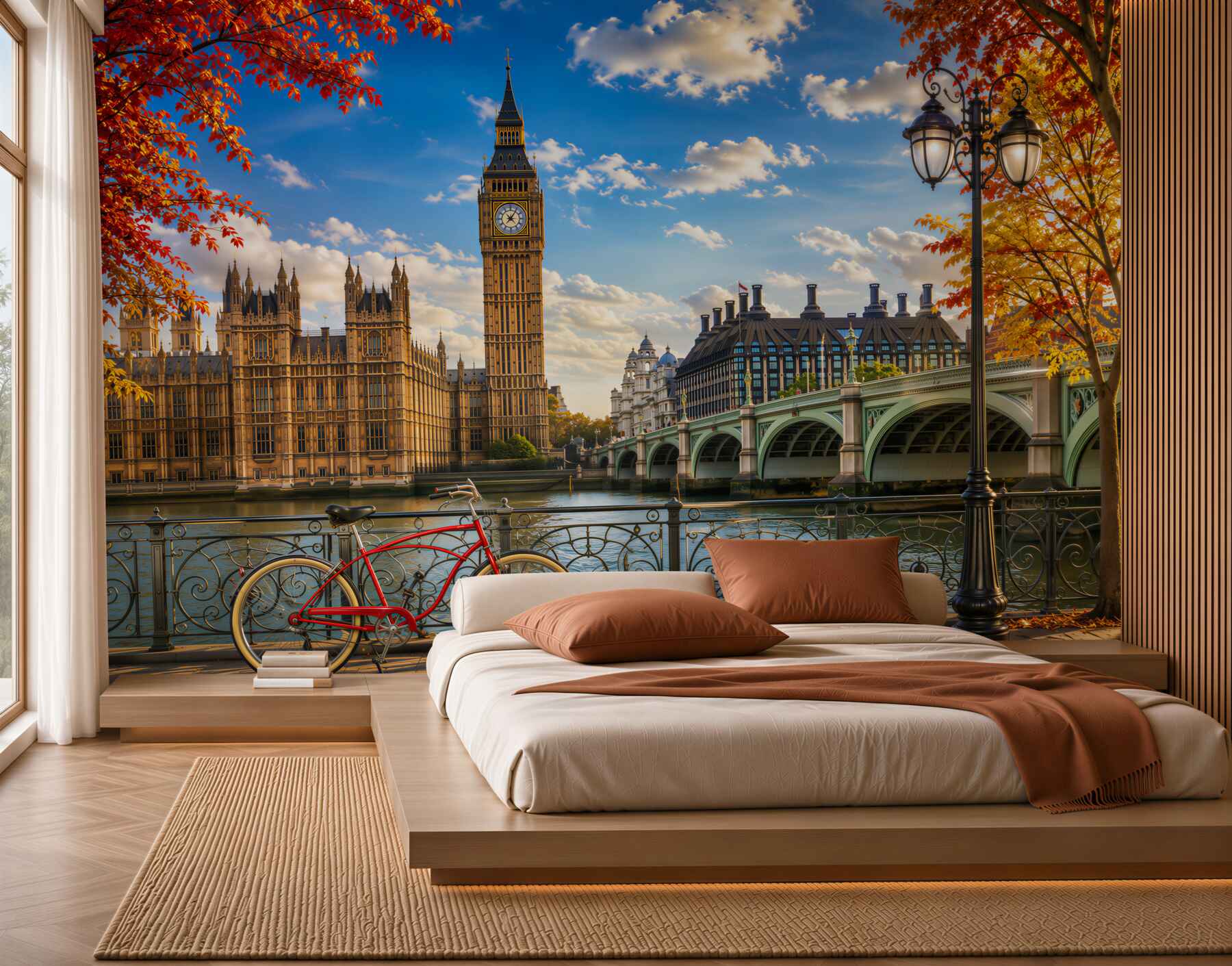 Fototapeta Most Tamizy i Big Ben jesienią?v2345