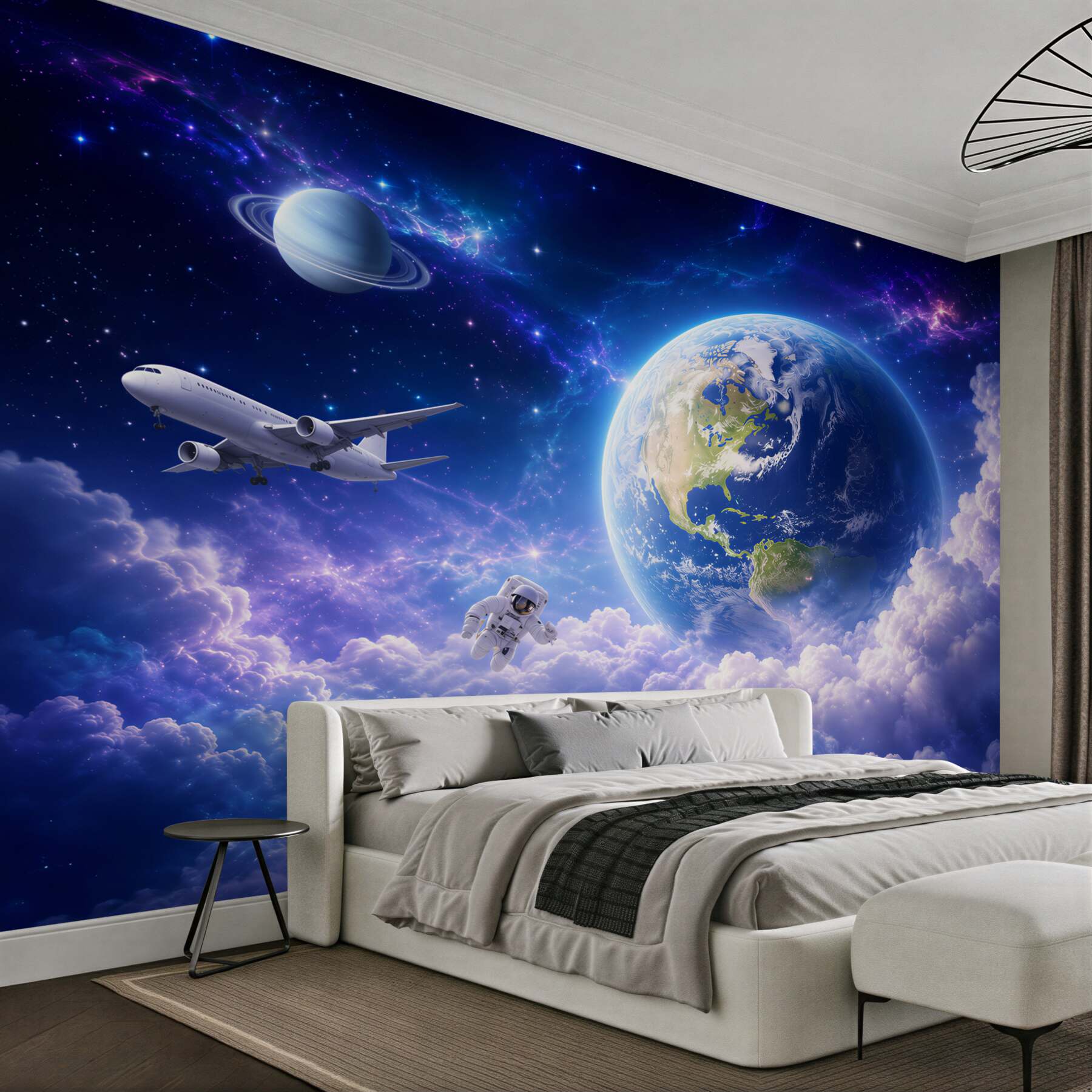Fototapeta Samolot i astronauta w kosmosie?v2345