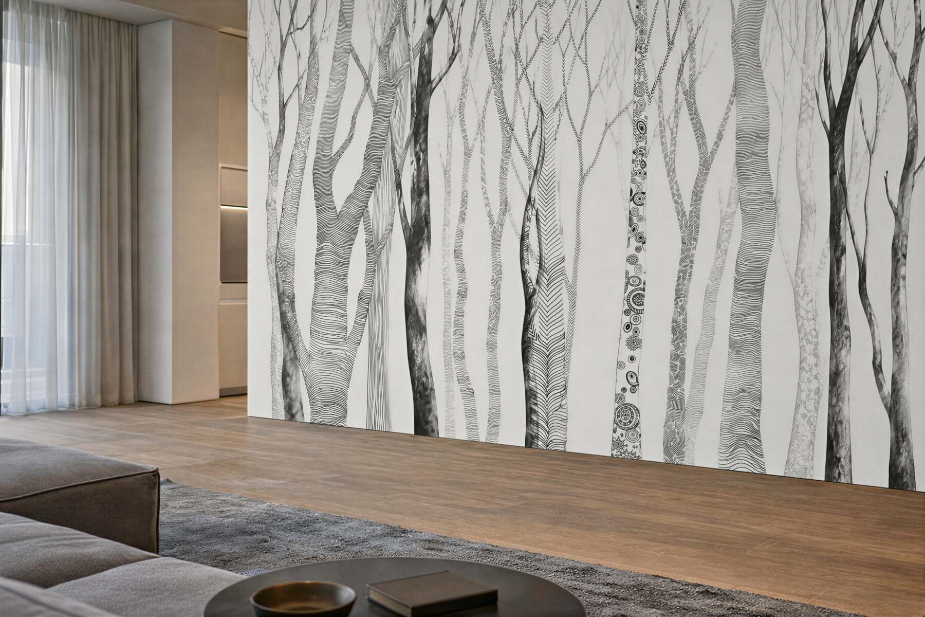 Fototapeta wzór lasu brzozowego?v2345