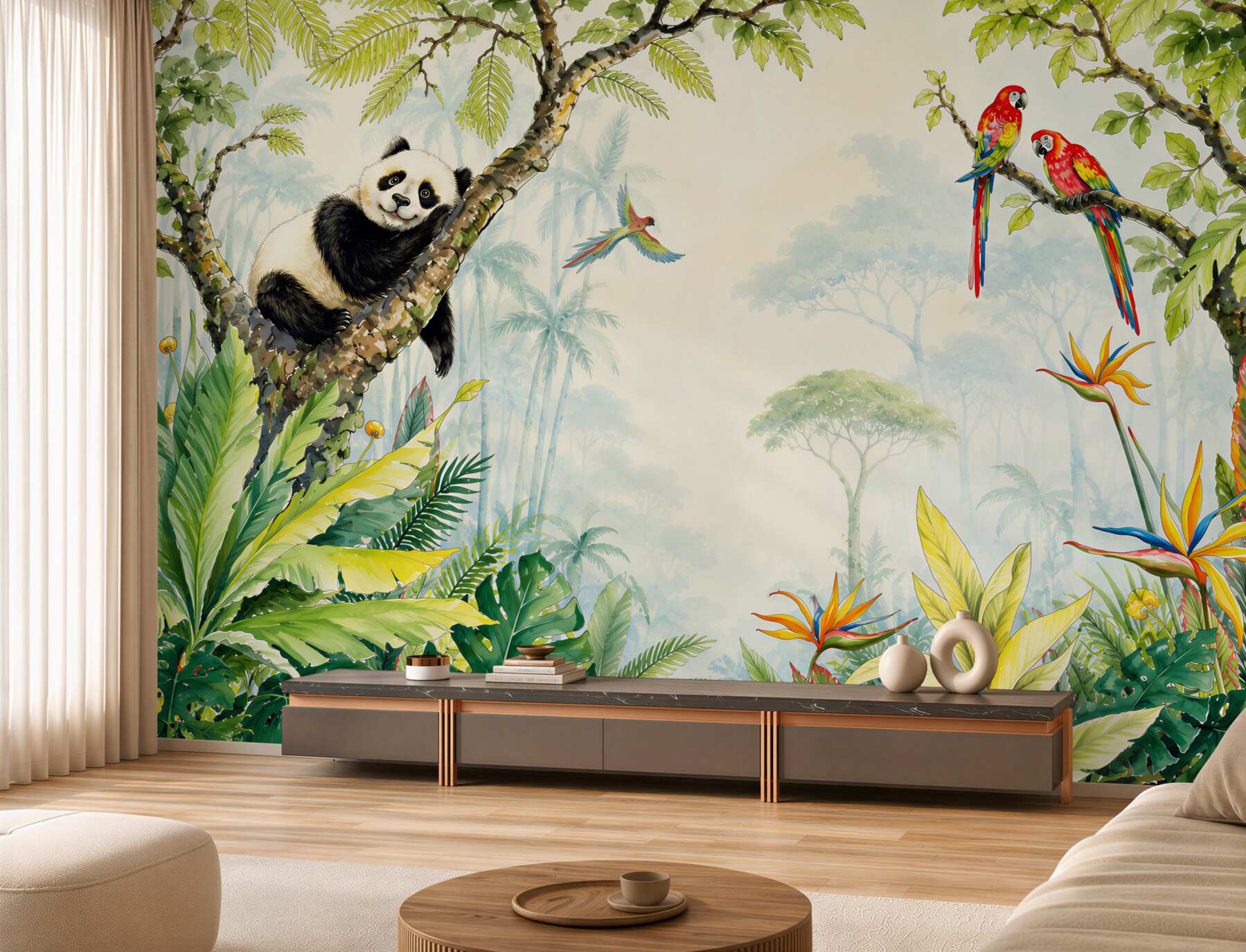 Fototapeta Panda odpoczywa na drzewie?v2345