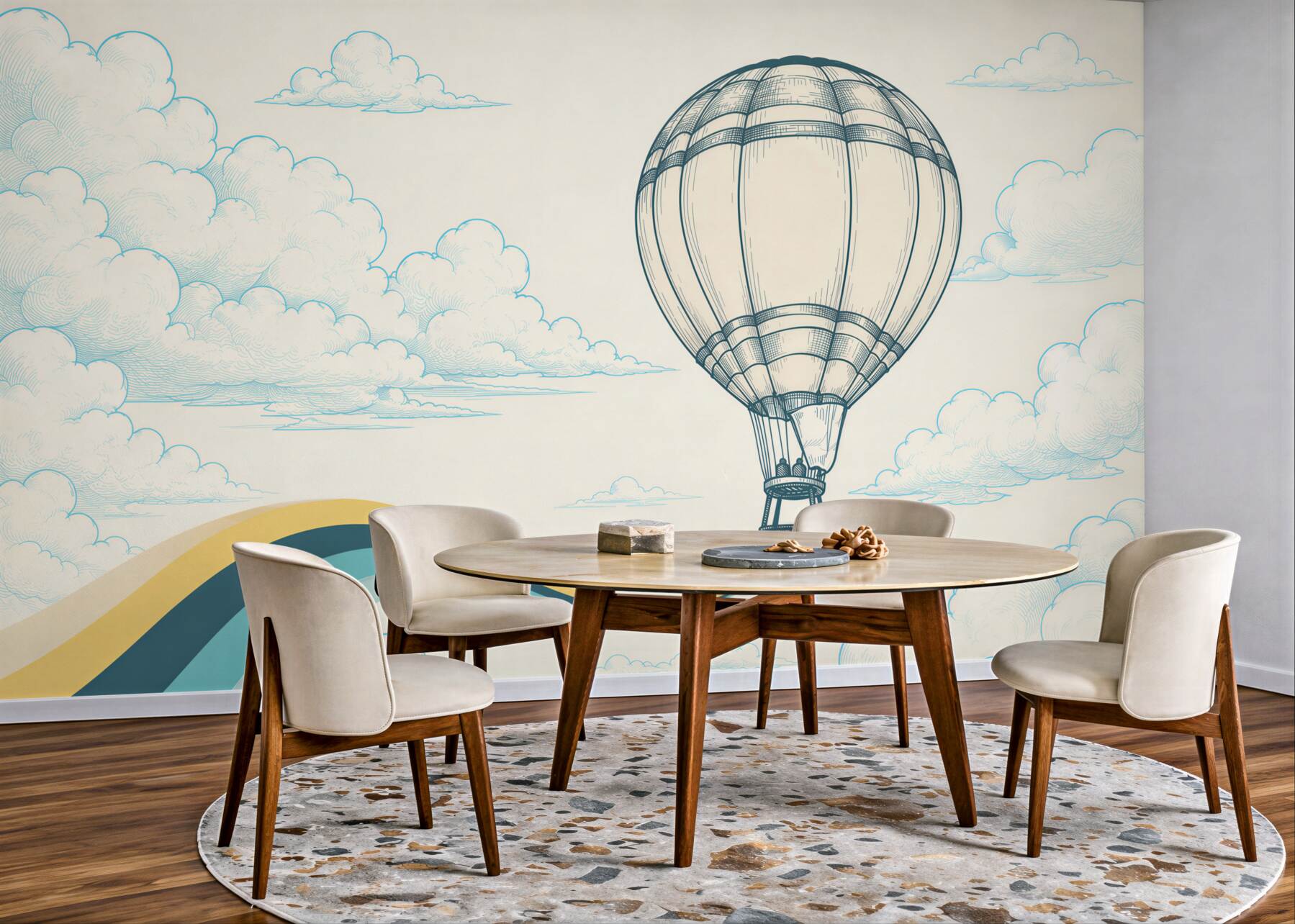 Fototapeta balon w chmurach pastelowe niebo dla dzieci?v2345