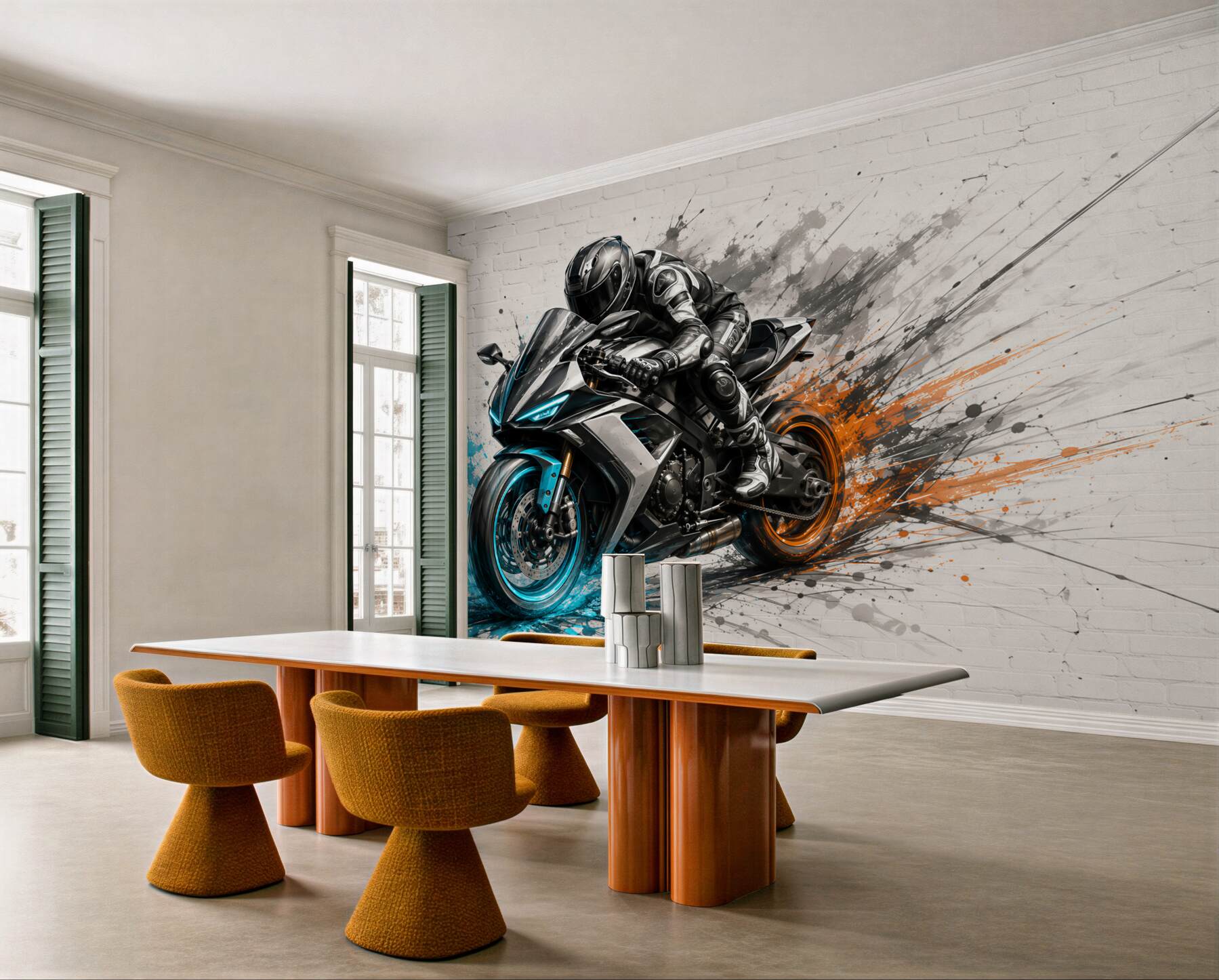 Fototapeta motocykl sportowy dynamiczny nowoczesna ilustracja?v2345