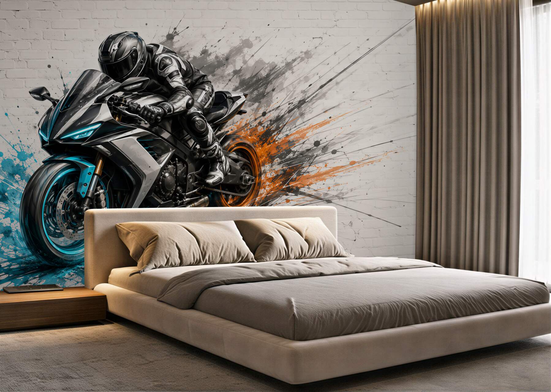 Fototapeta motocykl sportowy dynamiczny nowoczesna ilustracja?v2345